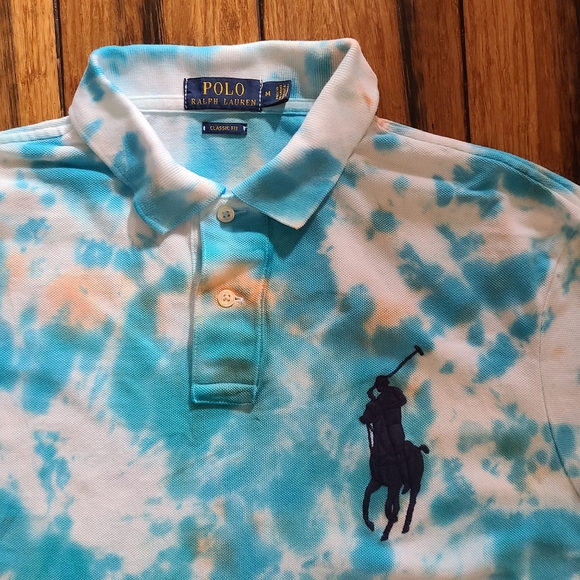 NEW ** RALPH LAUREN POLO CUSTOM TIE DYE SHIRT RL - Picture 2 of 3